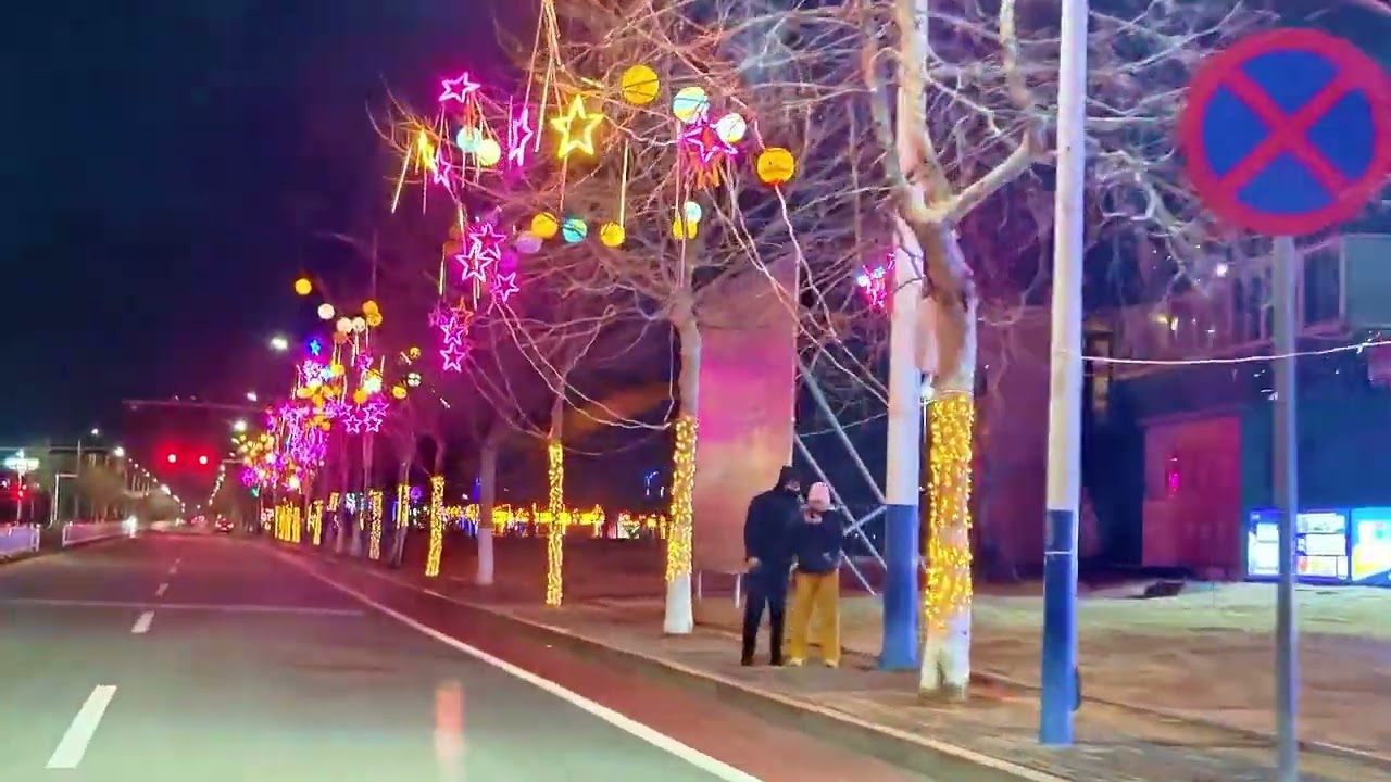 元宵夜乳山银滩长江路扫街