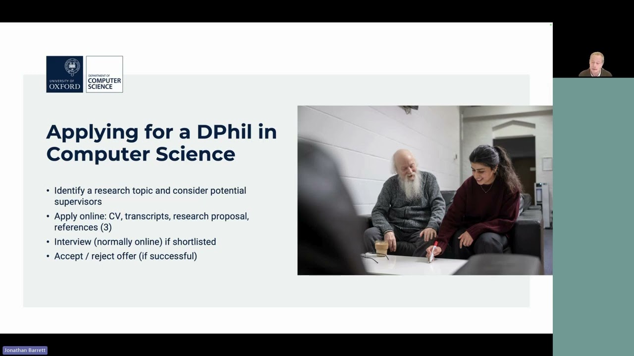 DPhil in Computer Science academic overview