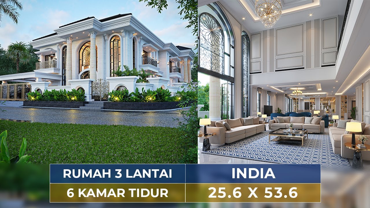 EMPORIO ARCHITECT DESAIN RUMAH MEWAH DI INDIA!! MEGAH LUAR DALAM DENGAN STYLE KLASIK! - JASA DESAIN
