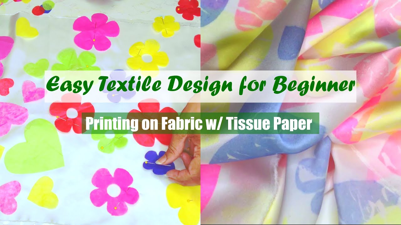 Printing on Silk Scarf w/ Tissue Paper || No-ink Fabric Design for Beginners || Easy Handmade Gift