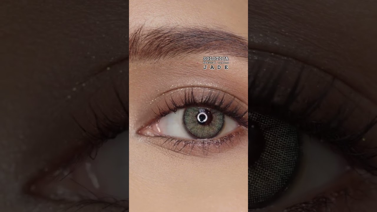 Green Color Contact Lenses with A Limbal Ring - Super-Natural and Realistic on Brown Eyes
