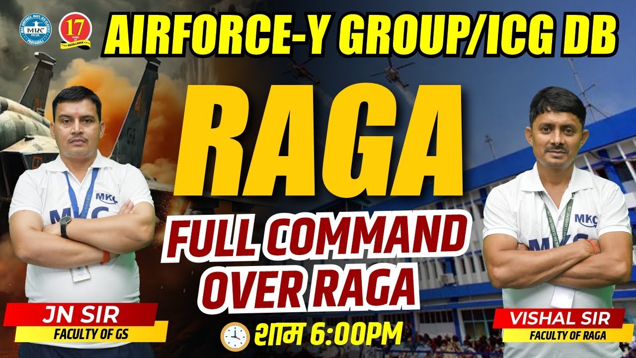 Master Reasoning & GK for Airforce/ICG Exam 2024| Y Group RAGA Paper| ICG Maths, Reasoning & GK| MKC