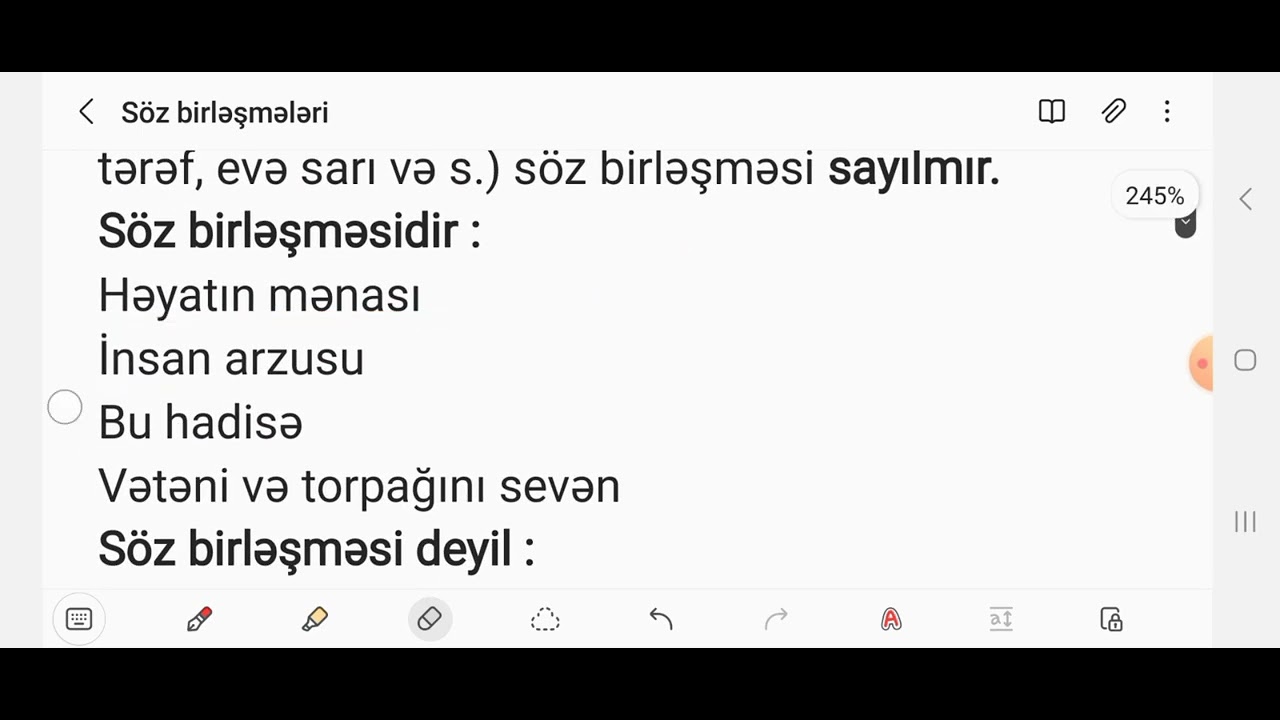 Söz birləşmələri. Əsas tərəfin ifadə vasitəsinə görə söz birləşmələrinin növləri.