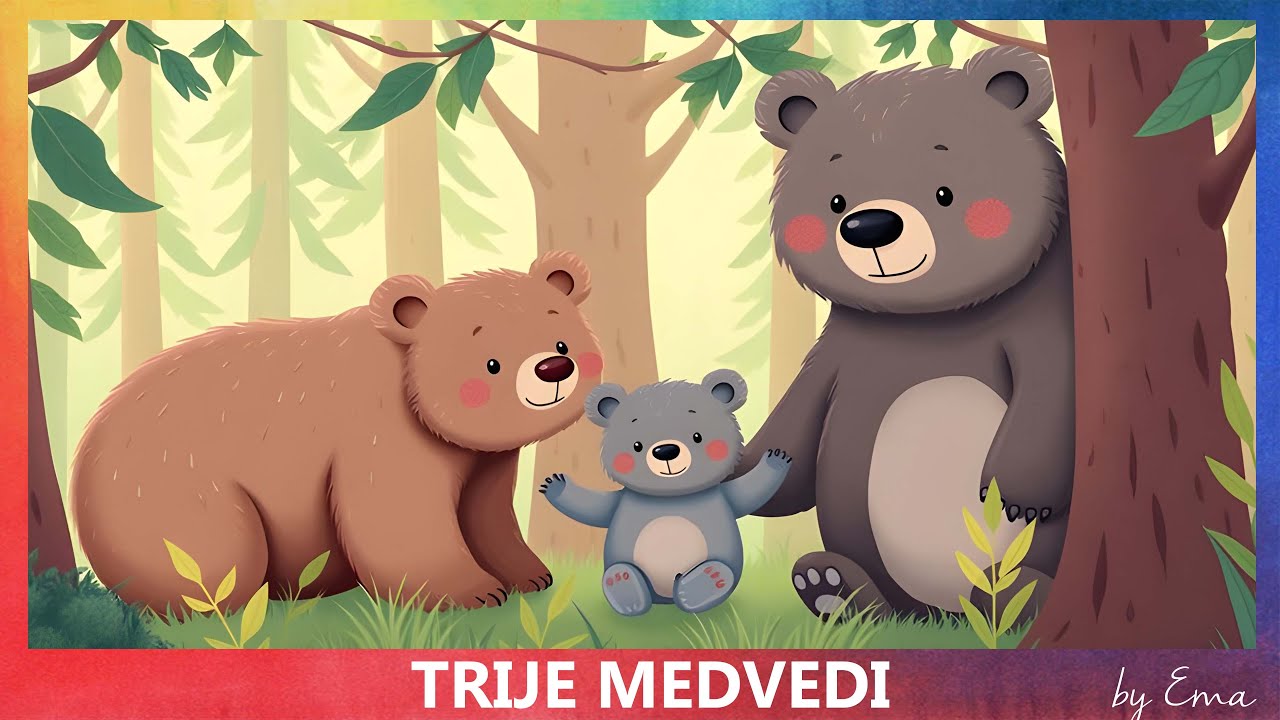 Ljudska pravljica 🐻 TRIJE MEDVEDI (s sporočilom za otroke)