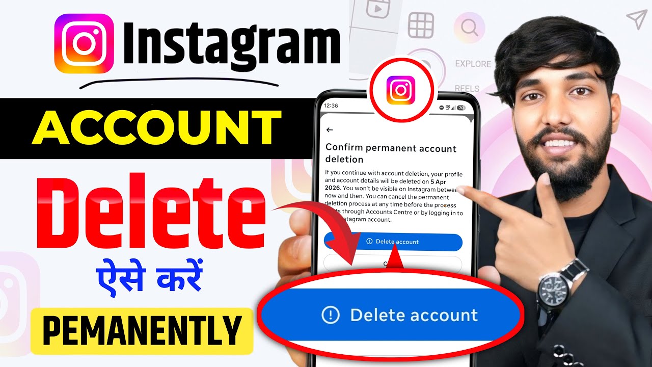 Instagram Account Delete Kaise Kare Permanently 2026 | How To Delete Instagram Account Permanently