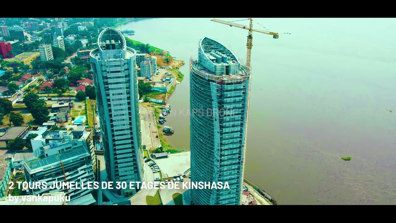 KINSHASA RDC GOMBE 2 TOURS JUMELLES AU BORD DU FLEUVE