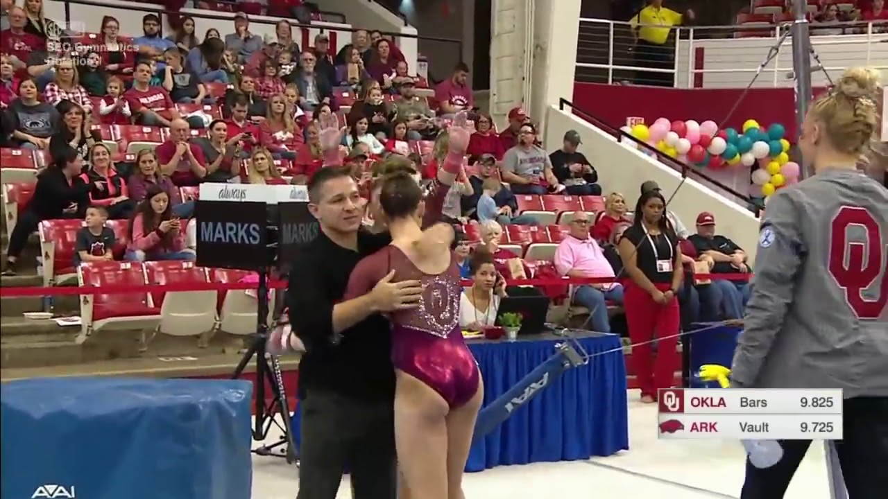 Alex Marks (Oklahoma) 2019 Bars vs Arkansas 9.85