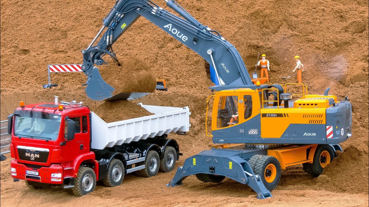 RC MODEL TRUCK SCALEART MAN, RC EXCAVATOR LESU ET30H, RC WHEEL LOADER ZW370, RC DUMP TRUCK VOLVO