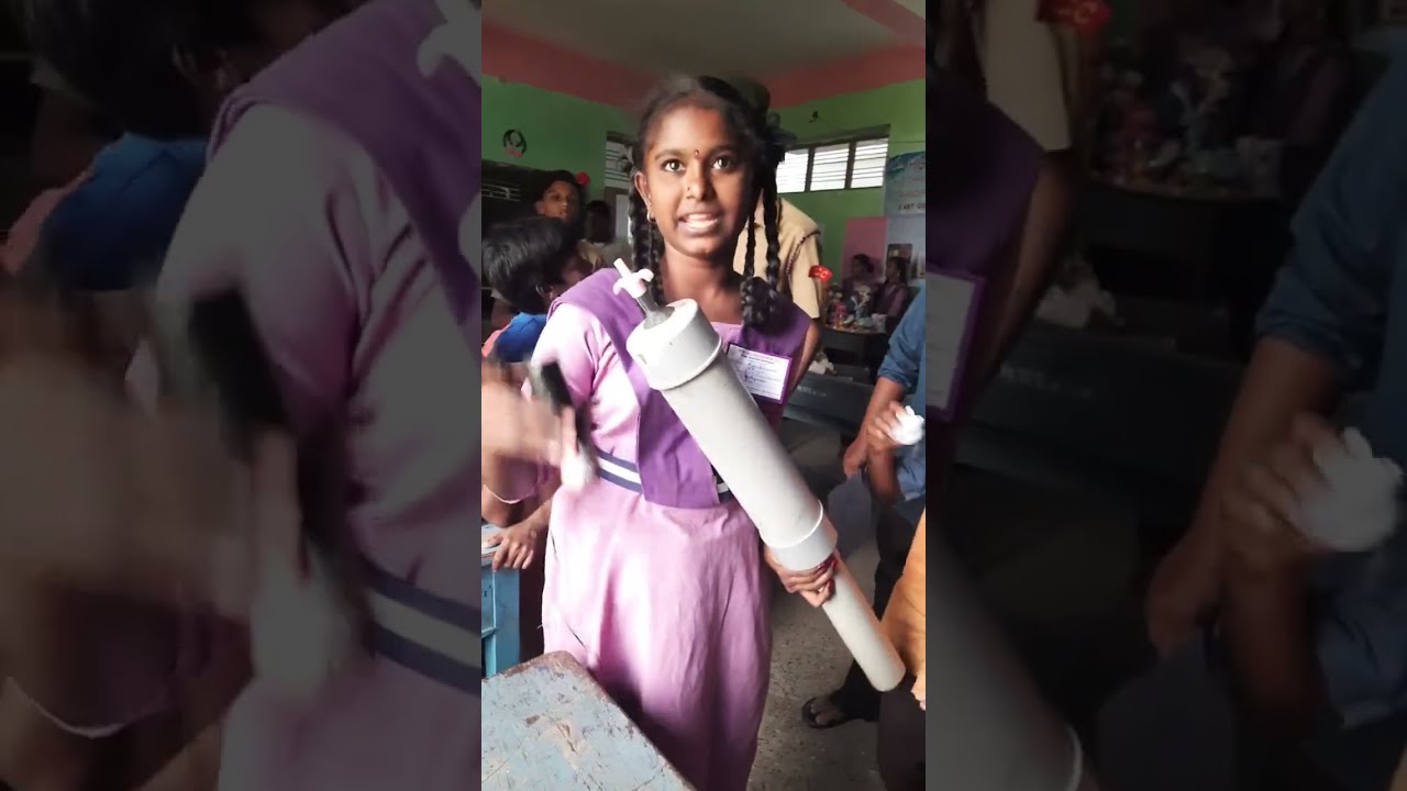 Monkey Gun prepared by Govt school student, not dangerous for animals and birds, but useful for f...