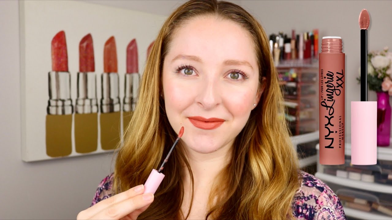 NYX Lip Lingerie XXL Long-Lasting Matte Liquid Lipstick Review | Candela Babe