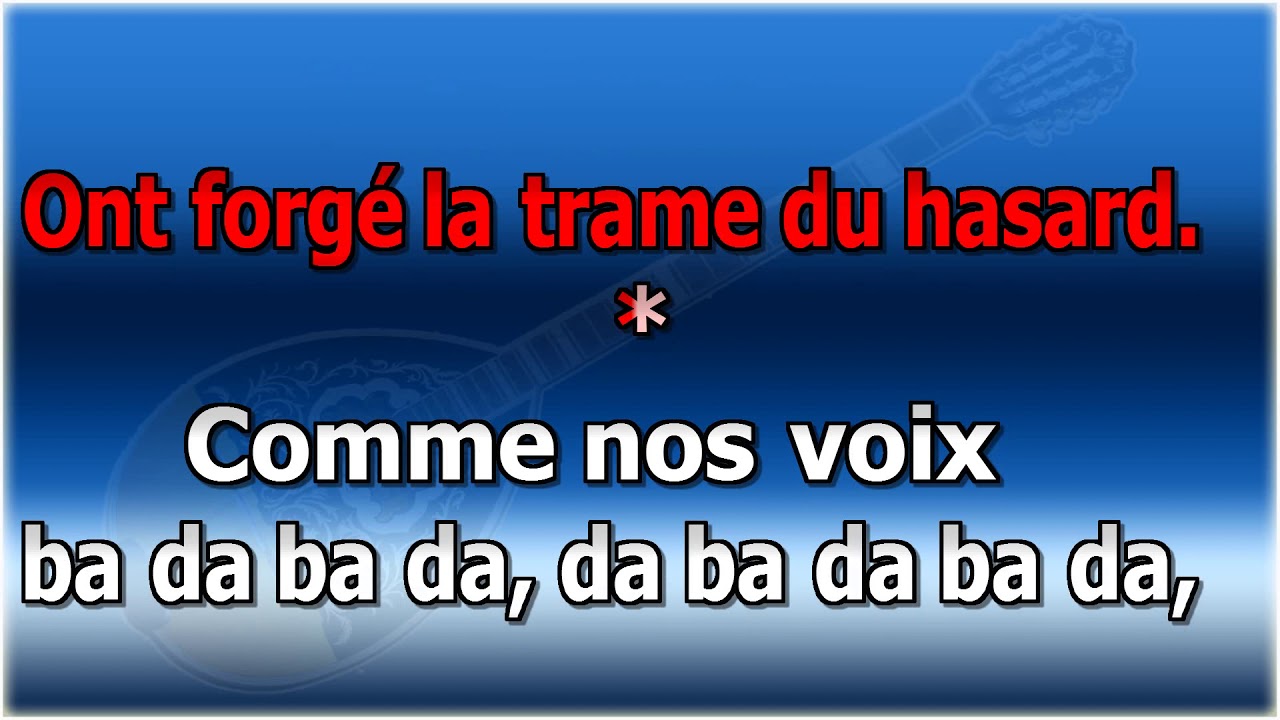 UN HOMME ET UNE FEMME ► KARAOKE