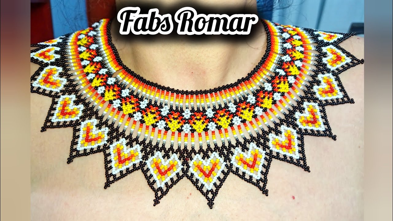 Collar de chaquira espiga corazón ❤️ actualizado ❤️