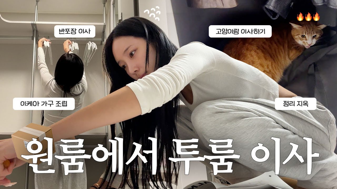 이사 VLOG📦 복층 원룸에서 투룸으로 이사하기! + 정리의 무한굴레를 곁들인,,