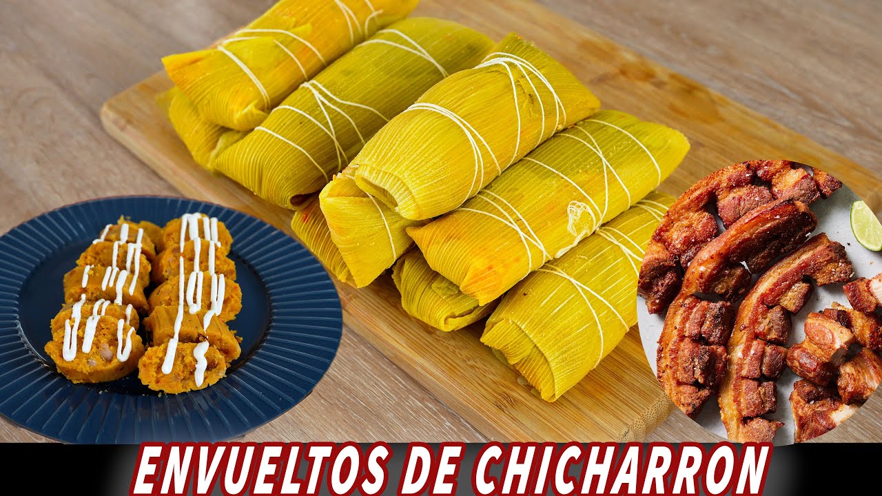 Envueltos de chicharron | Bollos de chicharron venezolanos | Como hacer envueltos de chicharron