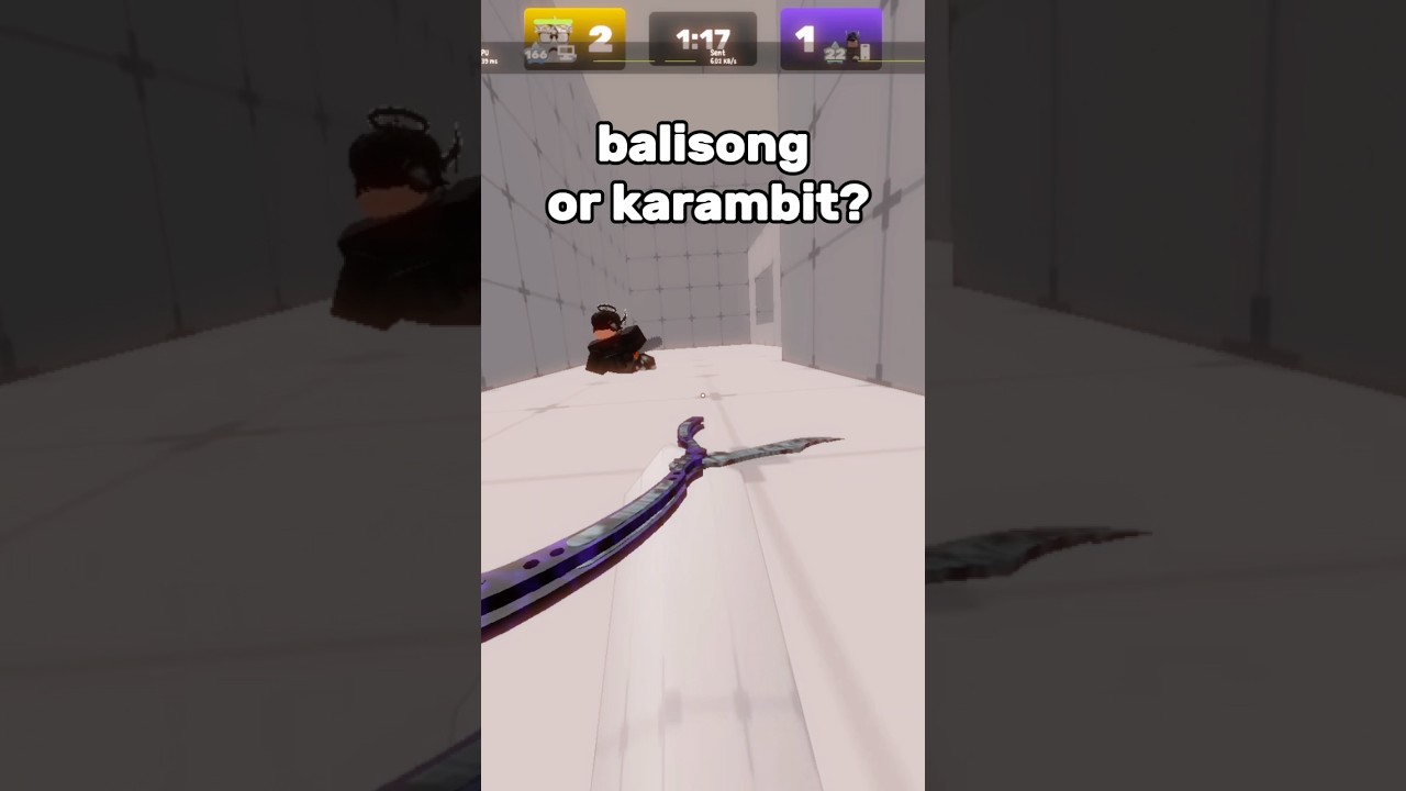 balisong or karambit skin? #roblox #sehar  #shorts #rivals