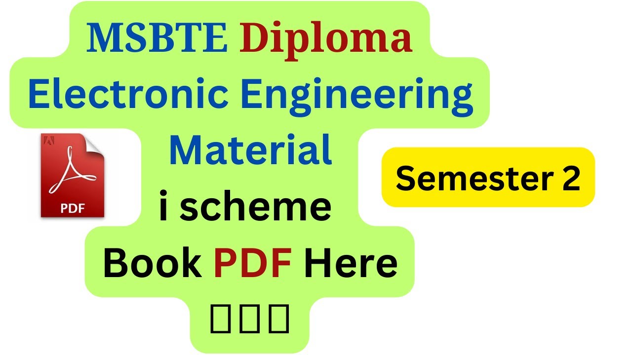 Electroincs Engineering Materials | Msbte books pdf kaise download kare | msbte new update