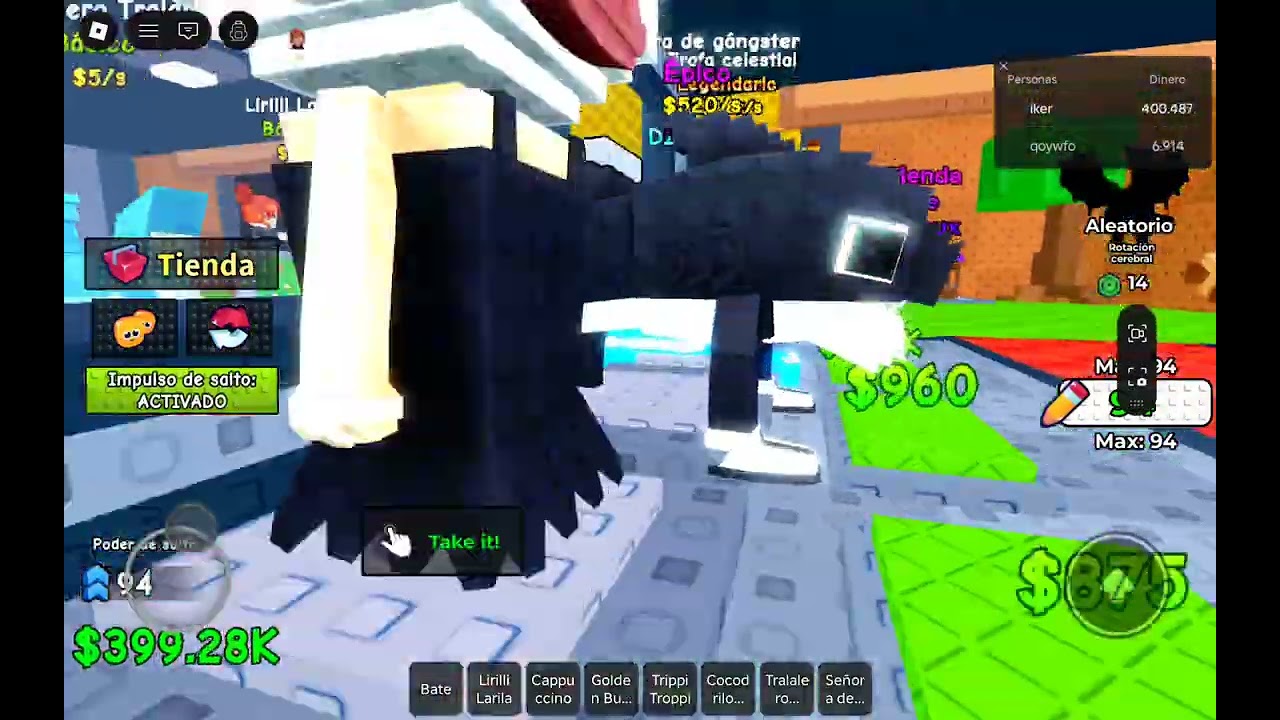 Jugando salta por un brainrot 