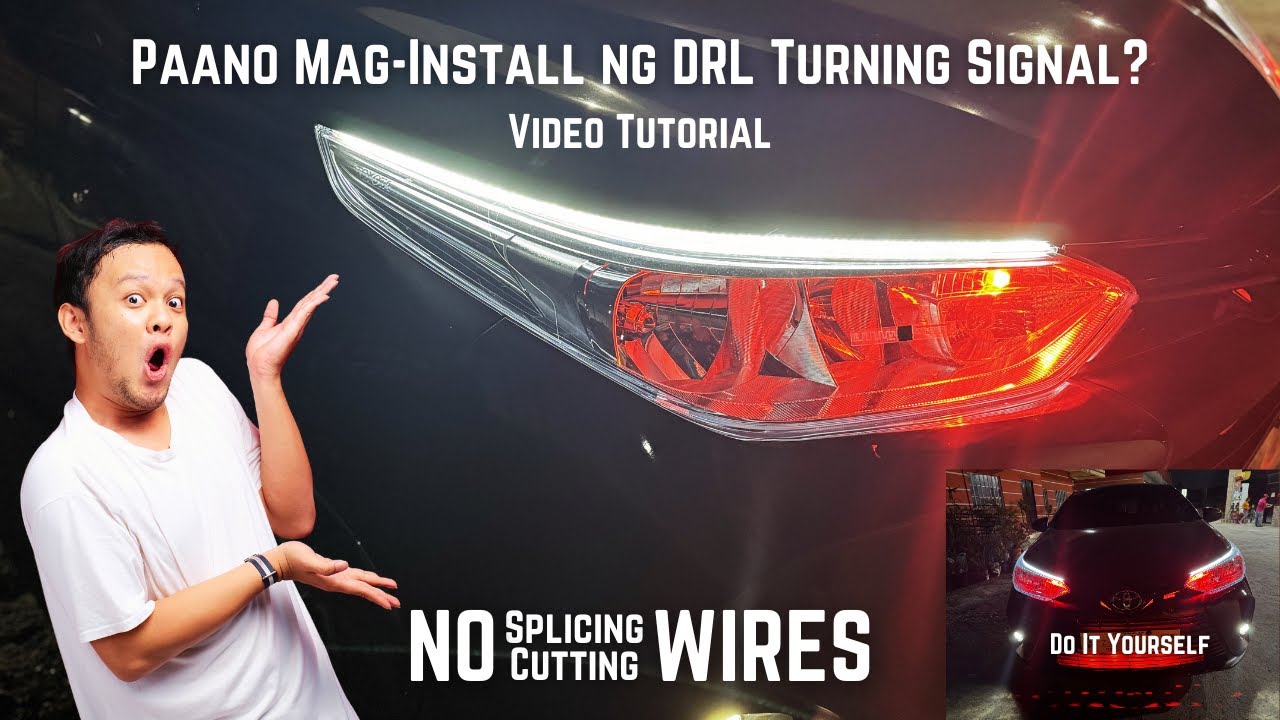 Paano Mag-install ng DRL turning signal /Daytime Running Light | LED Strip Lights #car #diy #howto 