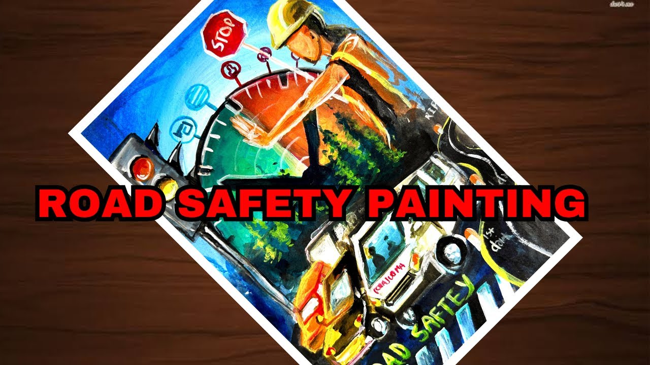 Рисование на тему БЕЗОПАСНОСТЬ ДОРОЖНОГО ДВИЖЕНИЯ 🚦🚷 // изготовление плакатов на тему БЕЗОПАСНОСТ...