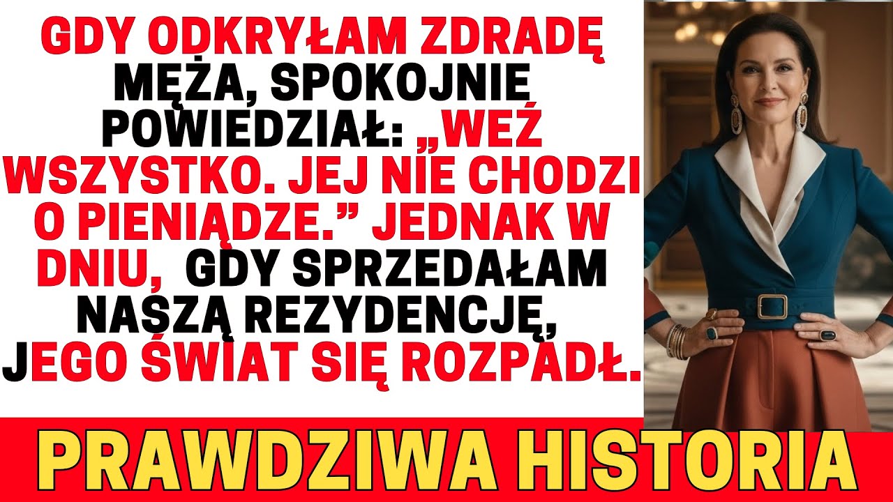 Mój mąż odszedł do innej. Obiecał odejść z niczym. Zamilkł w dniu, gdy ja…