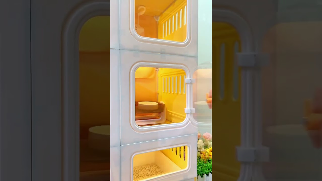 Nordic Style Oversized Cat House Acrylic Cat Villa #cat #kitty #litterbox #catlover #cutekitty