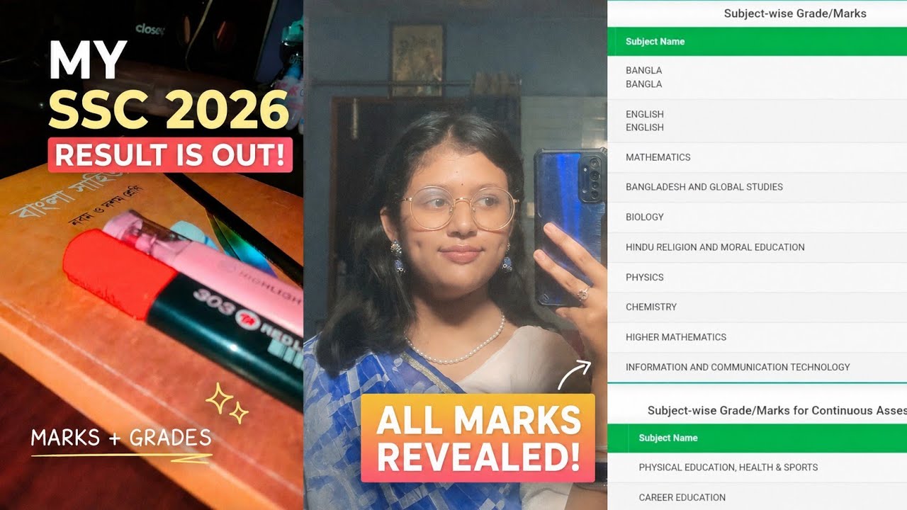 SSC 2026 Result REVEAL! 👀 | My Honest Marks, Grades & Was It Worth the Stress?