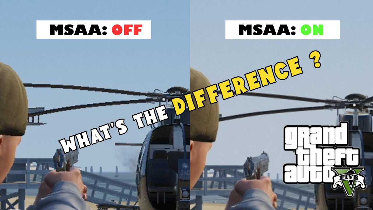 GTA 5 | MSAA COMPARISON | anti aliasing (TEST) 2024