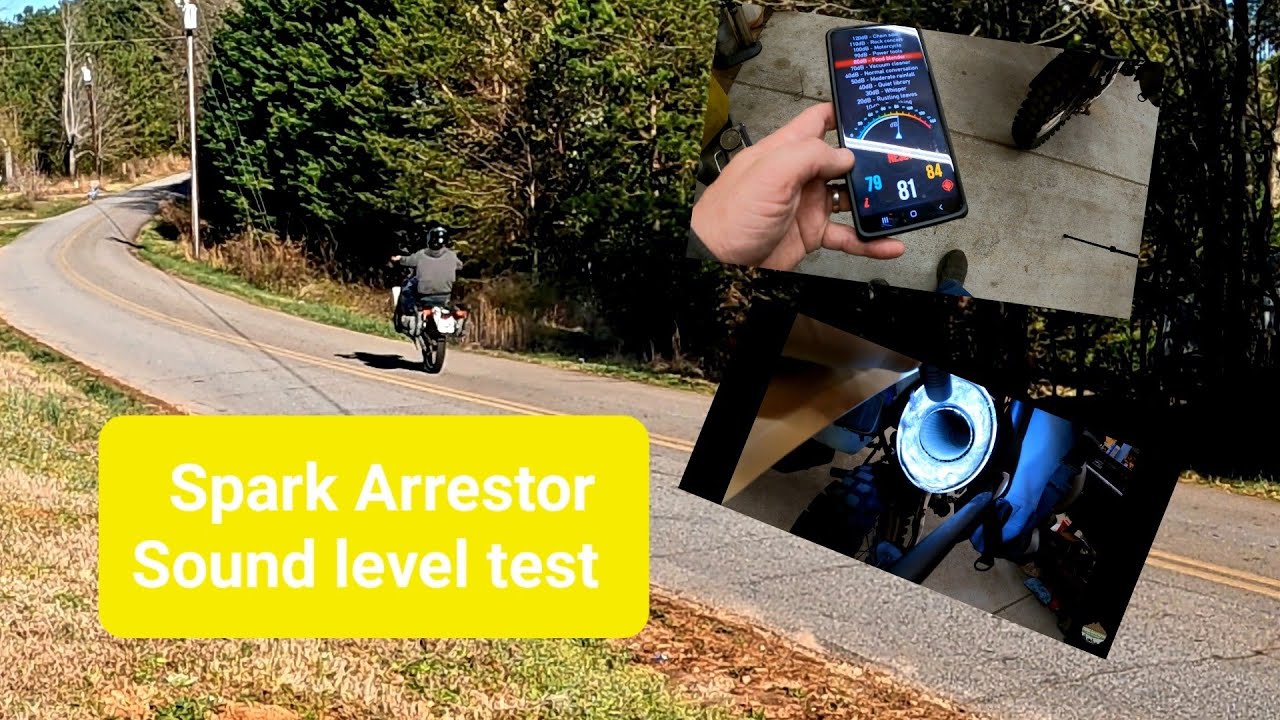 Will a spark arrestor quieten down a dirt bike exhaust? DG exhaust sound test on the Suzuki DR350s
