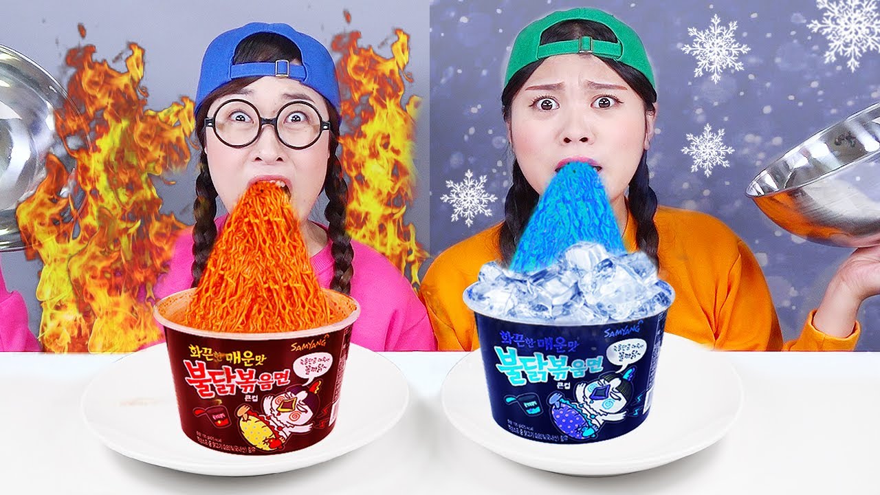 Hot Food VS Cold Food Challenge DONA