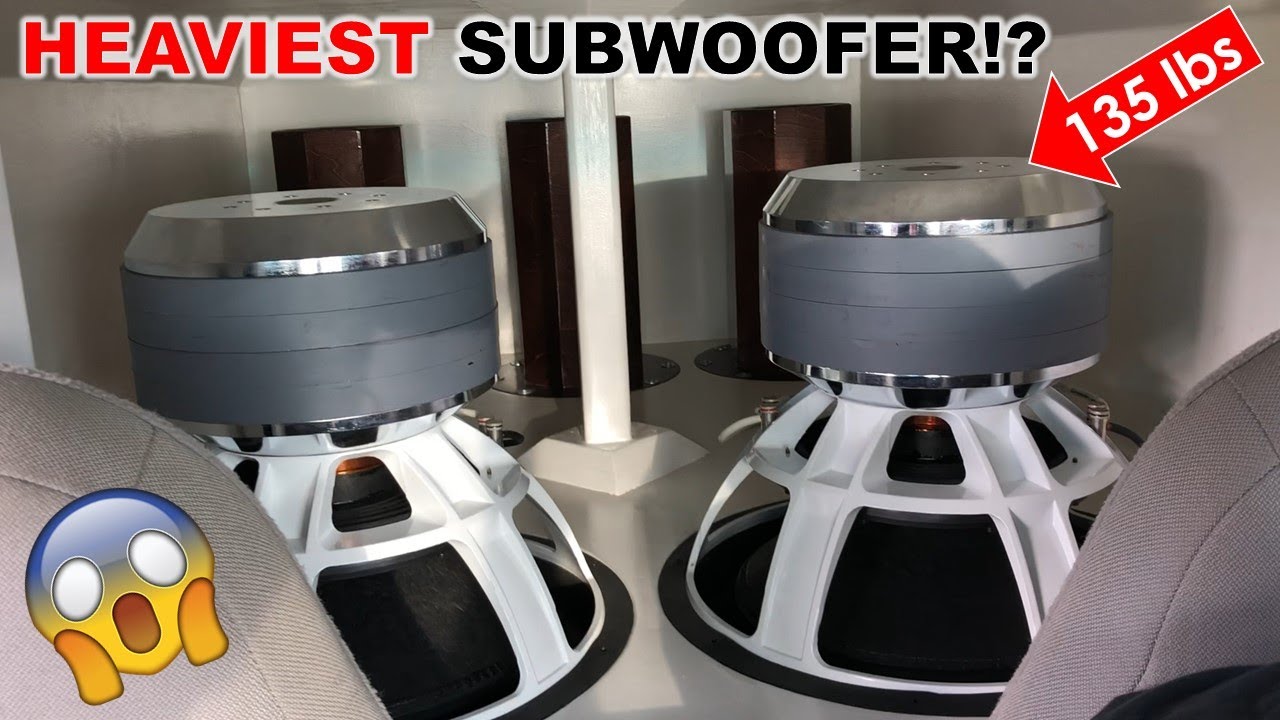 HEAVIEST SUB I have ever seen! 134 POUND sub woofer rated at 5,000 JIGAWATTS!? *CRAZY FLEX*