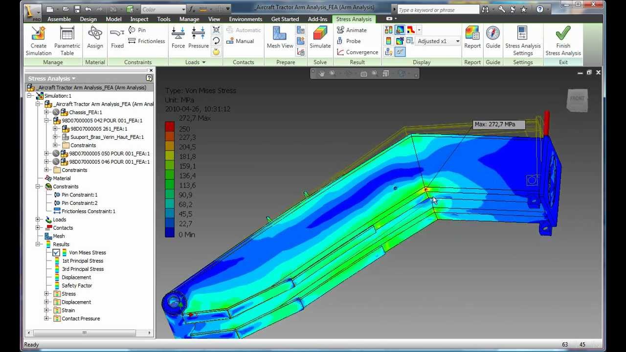 Analiza wytrzymałościowa w Autodesk Inventor