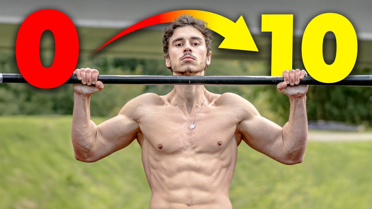 Der SCHNELLSTE Weg von 0 auf 10 Klimmzüge! (mit Trainingsplan)