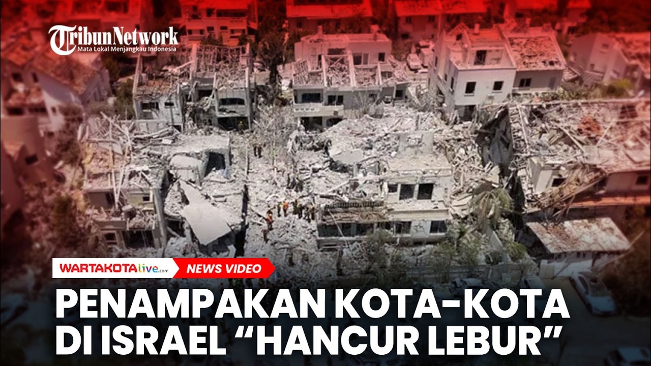 Penampakan Kehancuran Kota-kota di Israel  Usai Serangan Iran,  Memicu Perdebatan di Internet