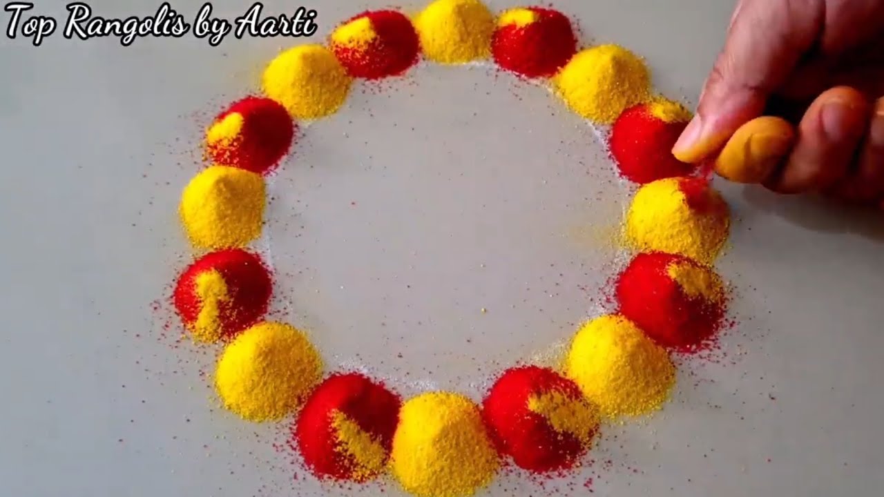 Simple Rangolis | Rangoli kolam | Relaxing and Satisfying Sand Videos by Aarti | Top Rangolis