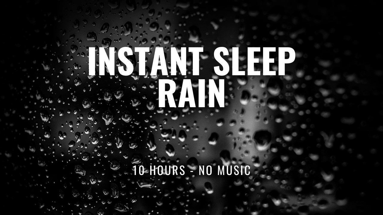 10 Hours of Rain Sounds for Sleep | Dark Screen (No Music)