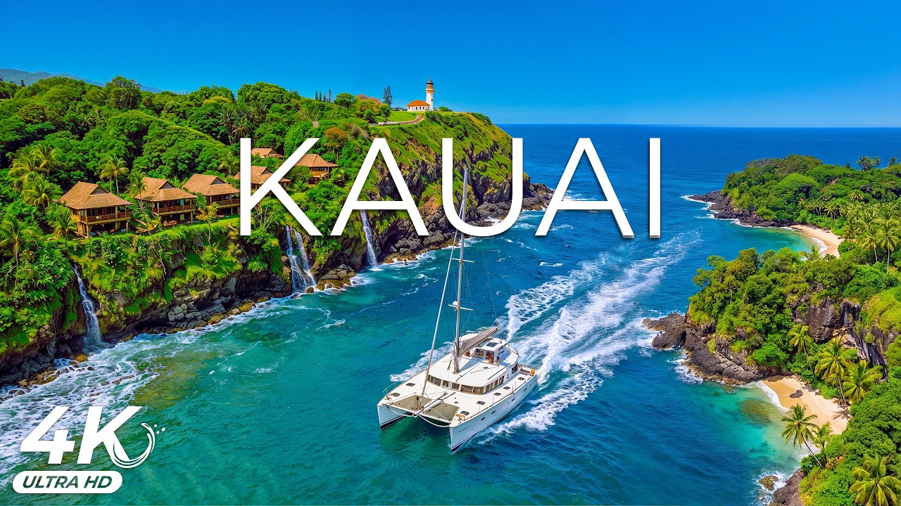 Kauai 4K UHD - Emerald Cliffs, Hidden Waterfalls and Wild Coastlines Beneath Warm Pacific Light