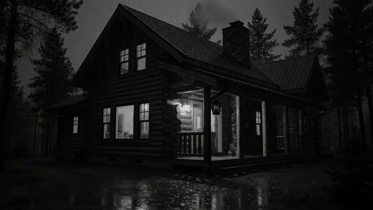 Cabin Storm Ambience with Heavy Rainfall | Deep Sleep Thunder Sounds