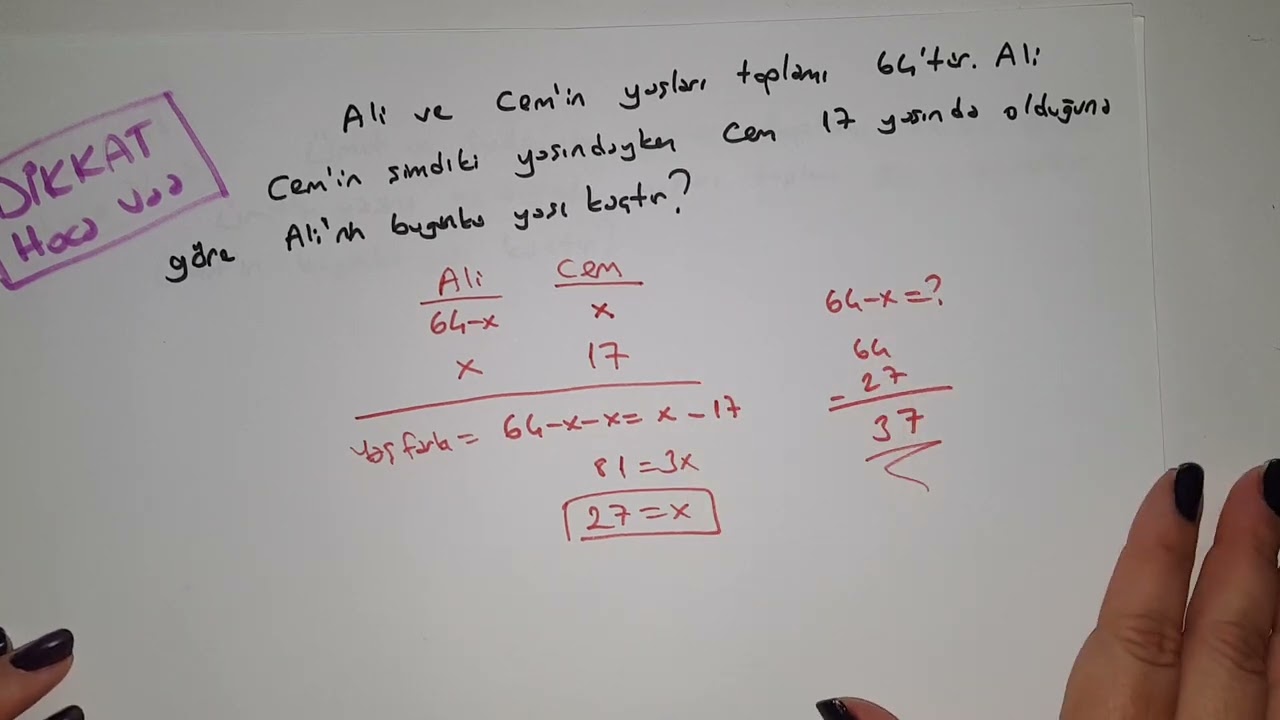 Yaş Problemleri / Problemler #9