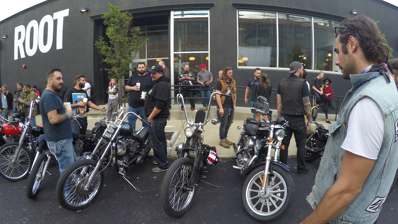 Chopper Lineup at the Brooklyn Invitational Custom Motorcycle Show