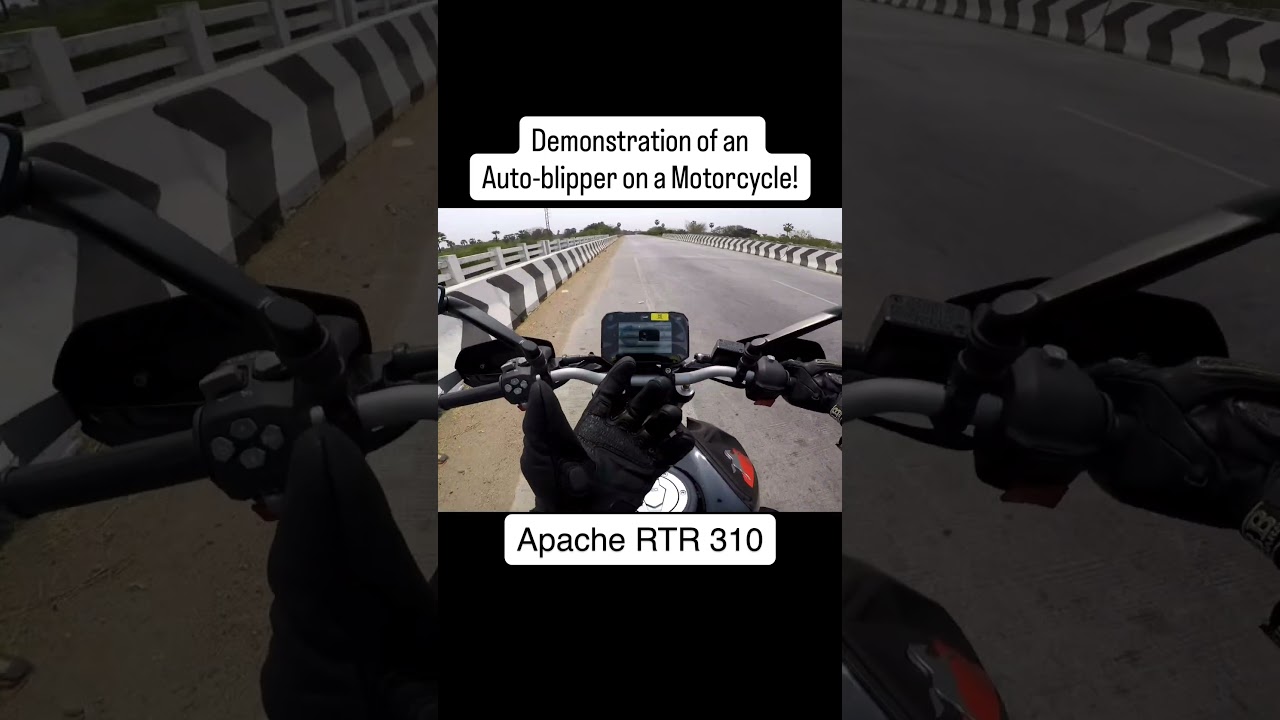Demonstration of an ￼Auto-blipper on a Motorcycle! Apache RTR 310.