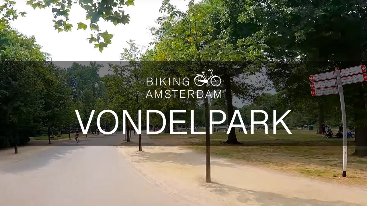 Vondelpark Virtual Bike Ride in Amsterdam | 4K Video