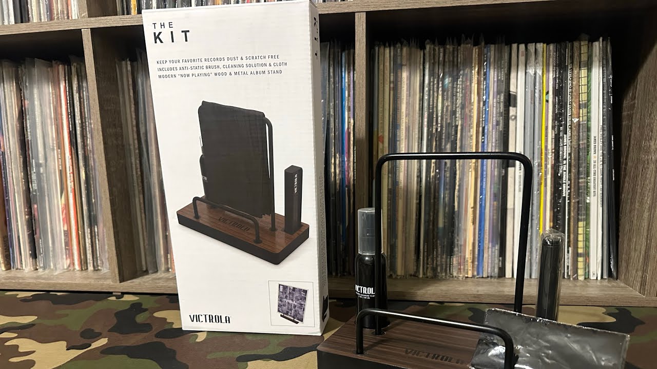 Victrola 'The Kit' - A Vinyl Record Cleaning Kit & Record Stand.
