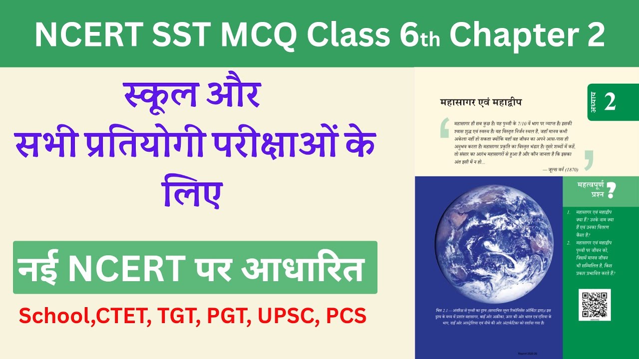 NCERT Geography Class 6th MCQs PYQs