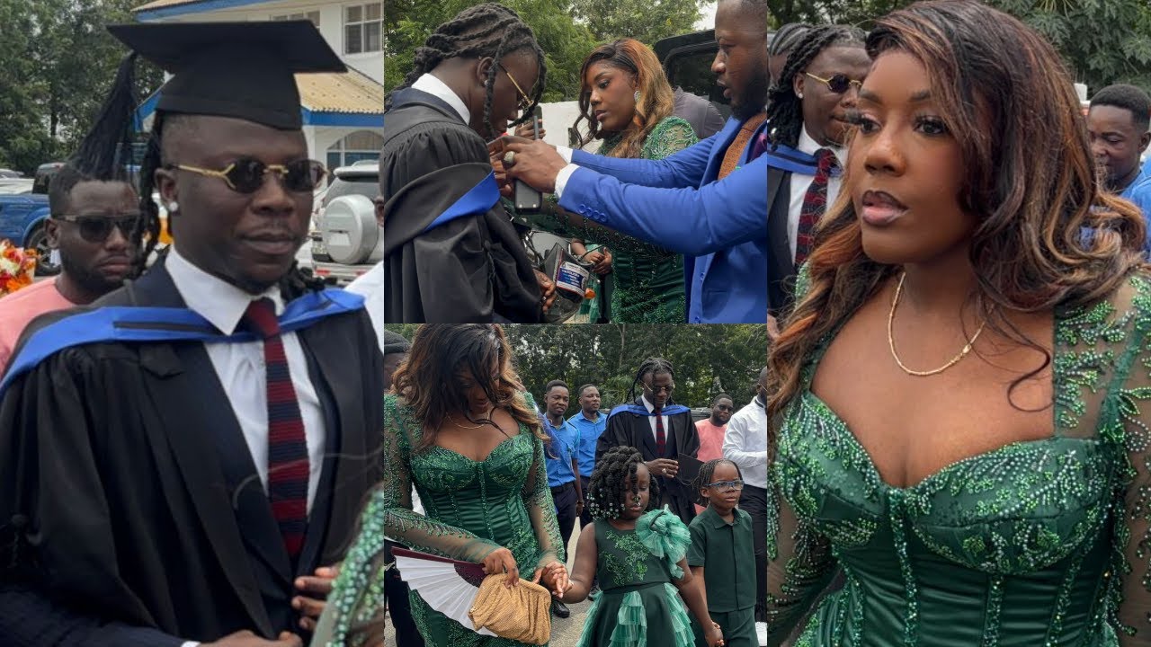 Stonebwoy's Wife & Children Storm GIMPA For Father Graduation