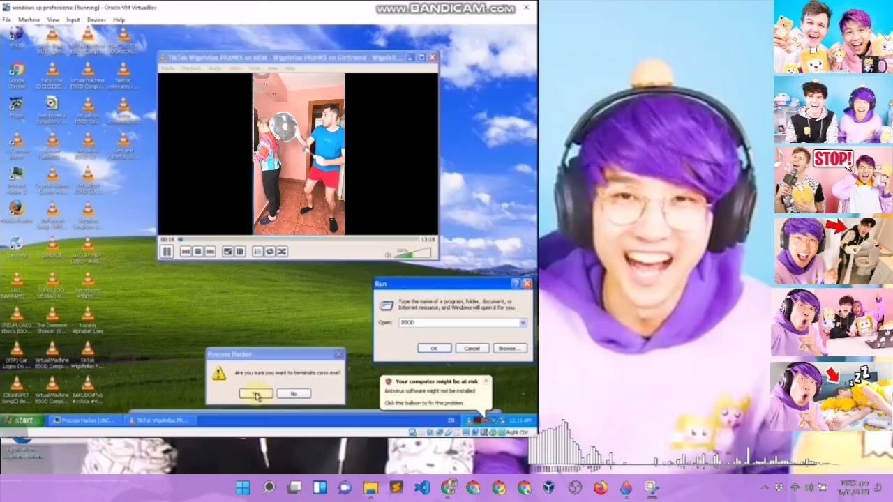 Wigofellas has bsod vm lankybox justin adams foxy boxy
