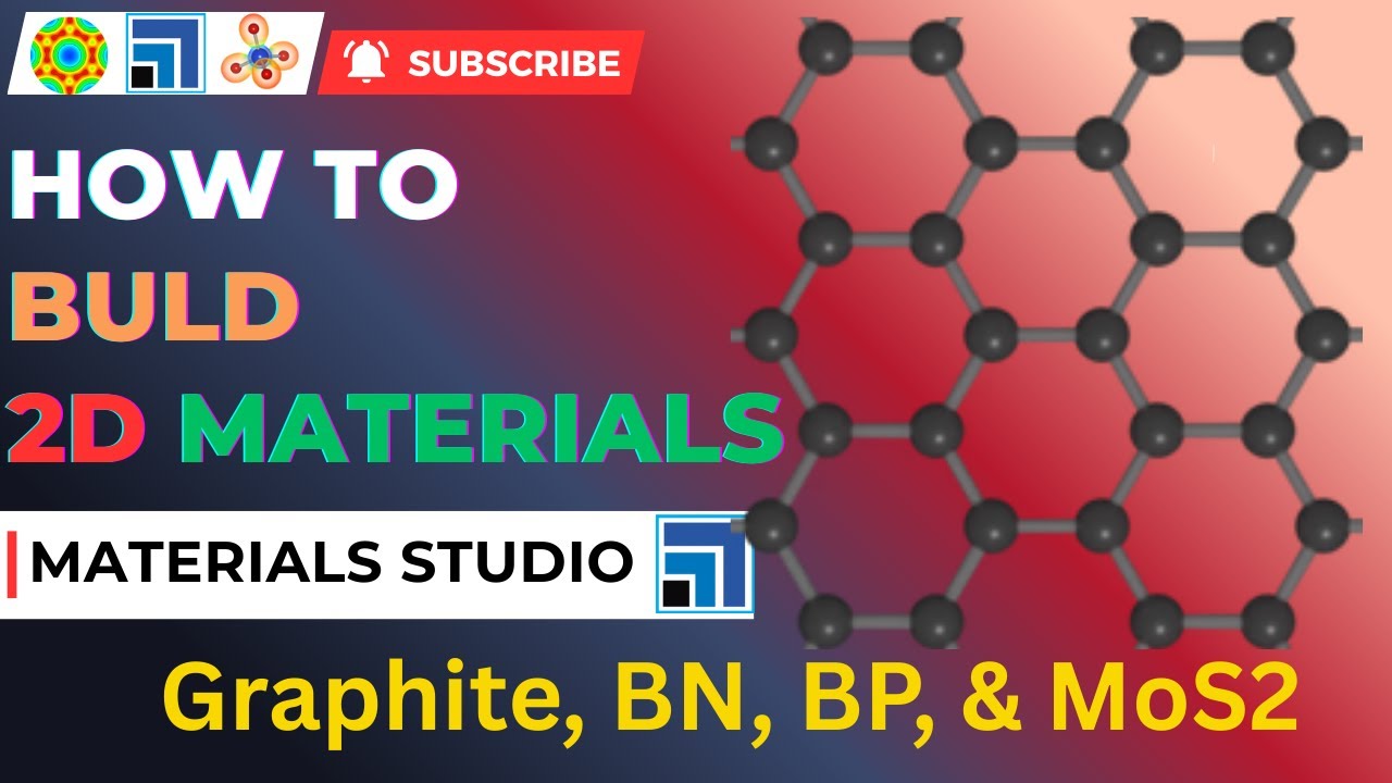 How to Build 2D Materials using Material Studious (Graphite, BN, BP, and  Molybdenum disulfide)
