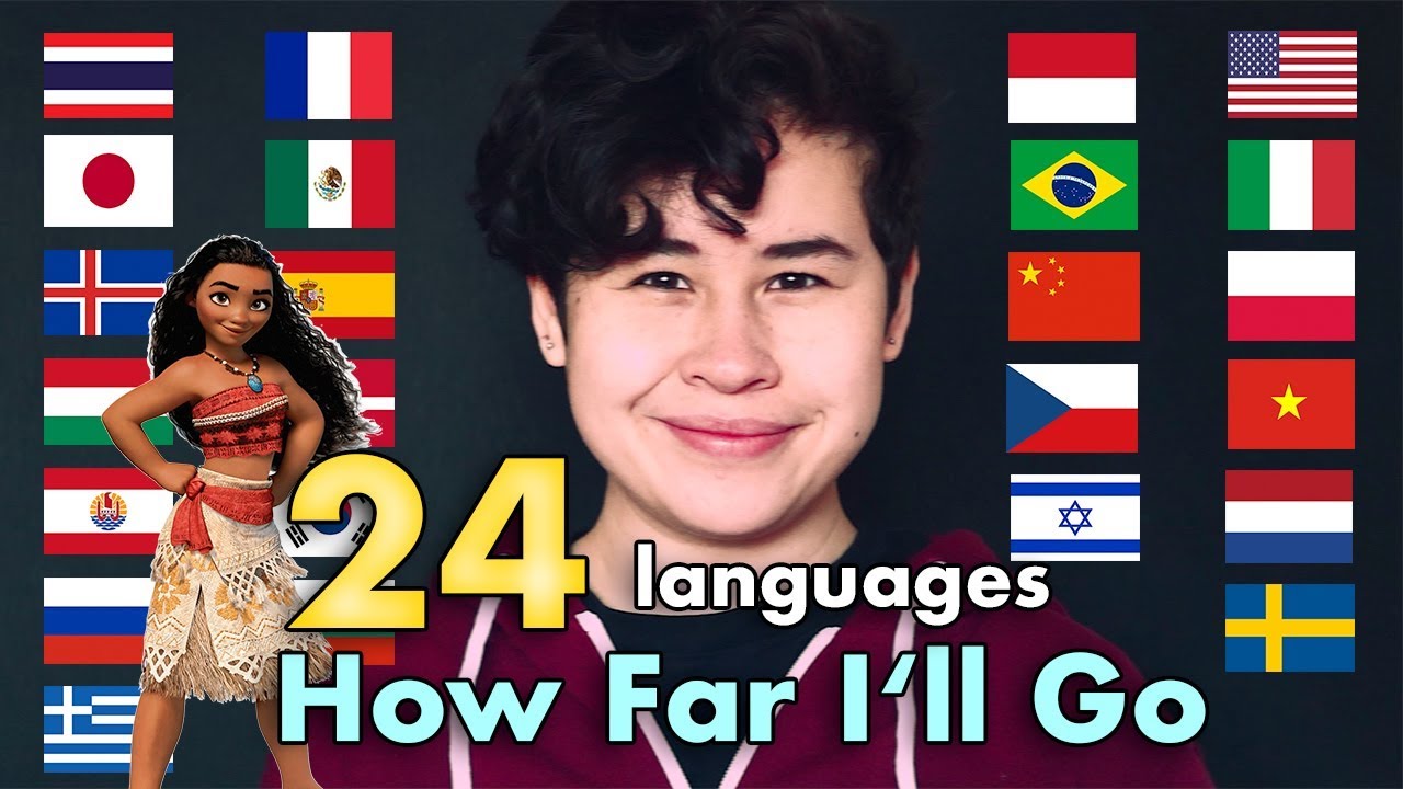 1 DISNEY Song 24 LANGUAGES | Moana - How Far I'll Go | Cody Ruf