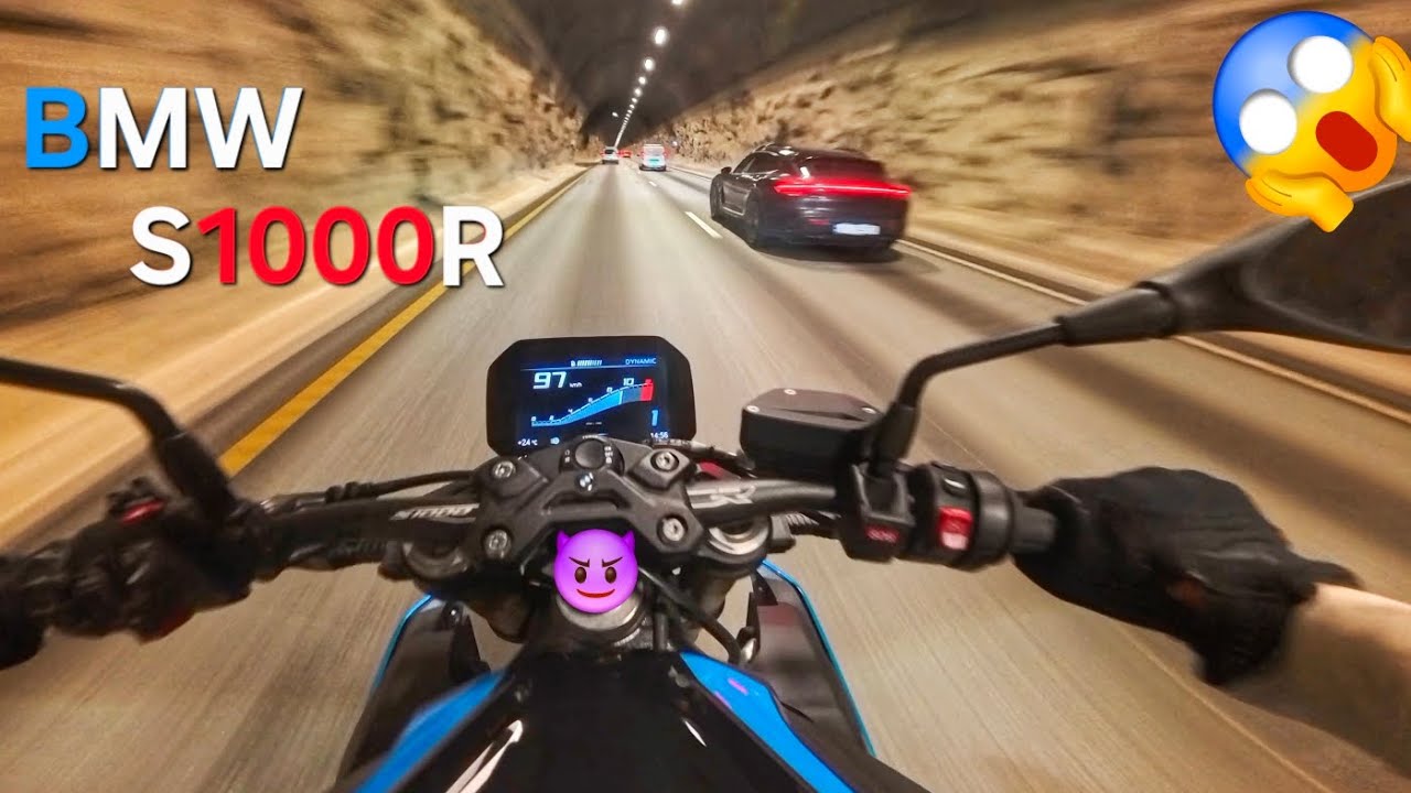Ich Teste BMW S1000R (2025) im Tunnel - Brutaler Sound - POV MotorradVlog