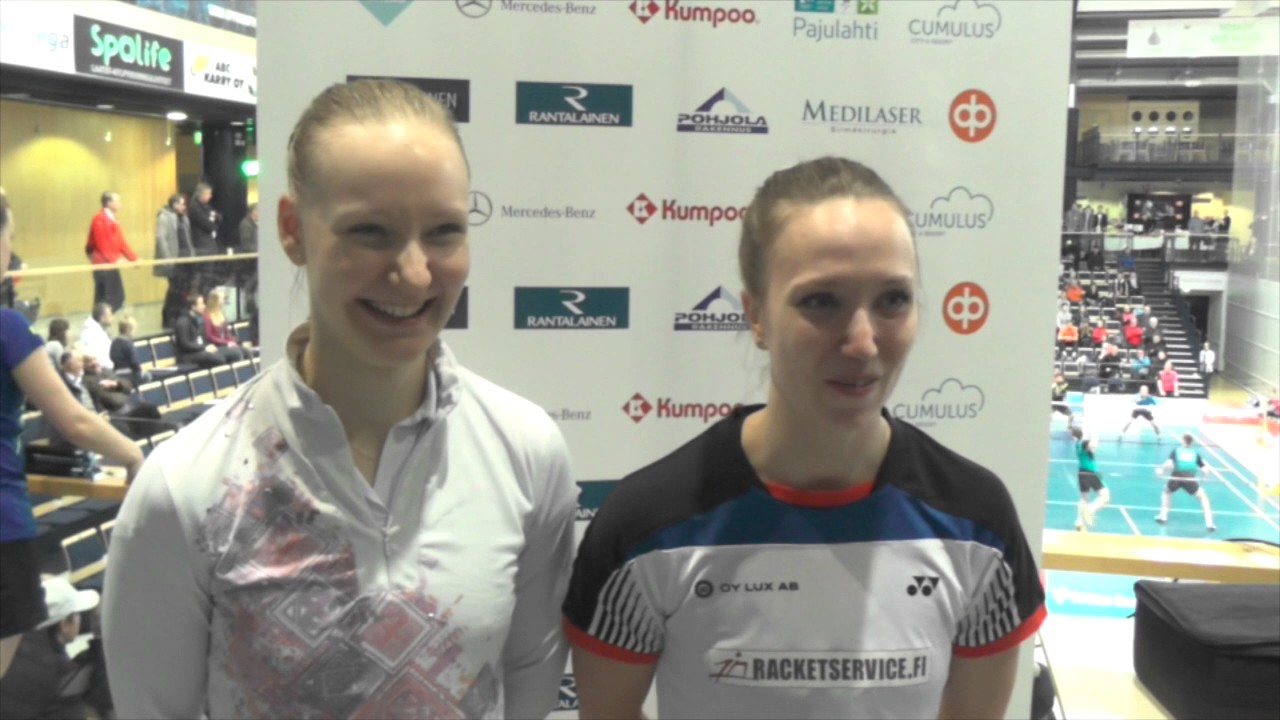 SM 2017: Naisten nelinpelin mestarit Sonja Pekkola / Jenny Nyström