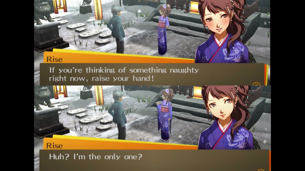 how many times does rise simp for yu in the persona 4 anime